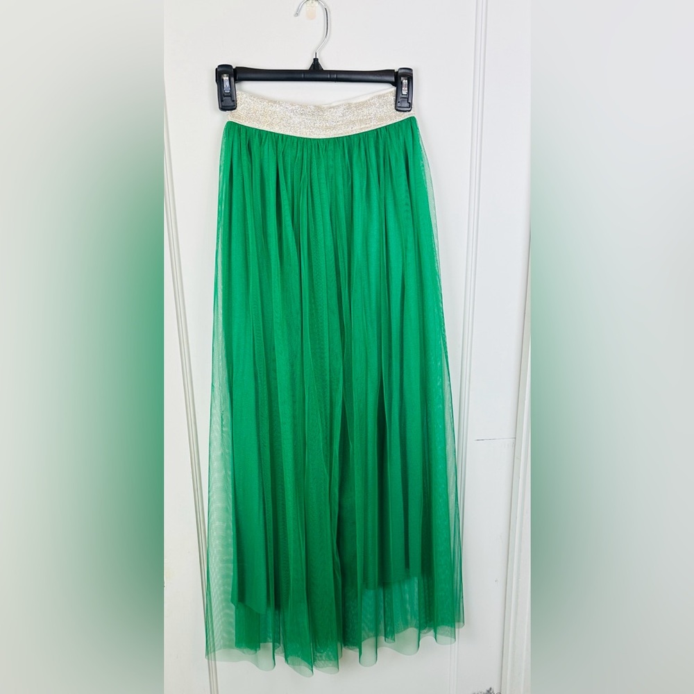 Elegant Green Tulle Skirt